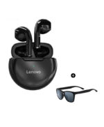 Y TU LO QUIERES COM 0000 0068 Audífonos Inalámbricos Lenovo HT38 negro + Lentes clasicos de regalo