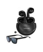 Y TU LO QUIERES COM 000246 Audífonos Inalámbricos Lenovo HT38 negro + Lentes clásicos de regalo