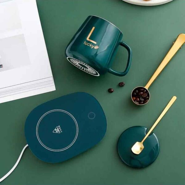Y TU LO QUIERES COM 068 Taza inteligente con calentador de posavaso