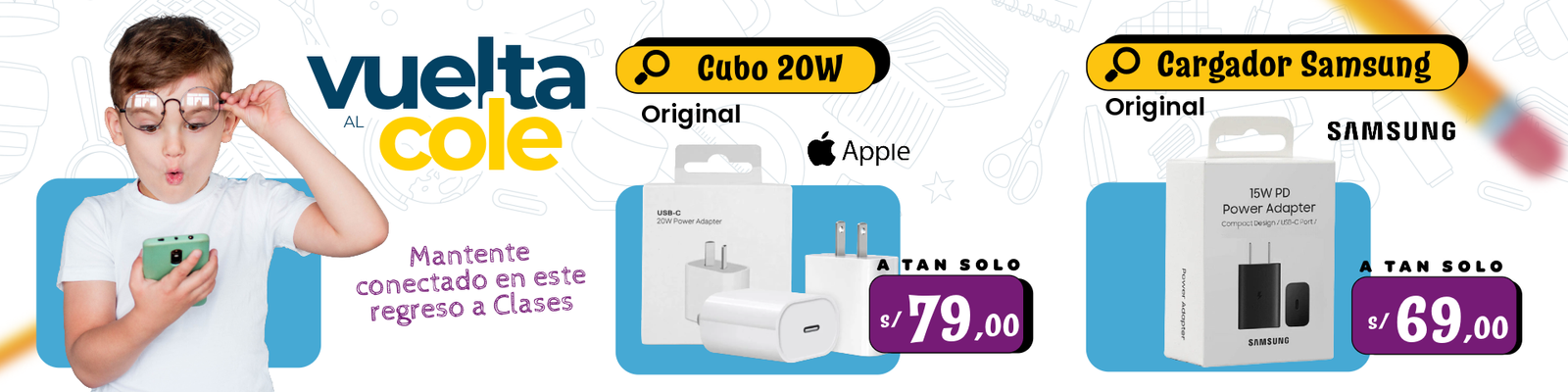 5 PC 3 Slider campana escolar y tu lo quieres la mejor tienda de productos en tecnologia hogar moda y masSlider